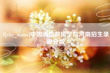 韩城中国消防救援学院河南招生录取分数