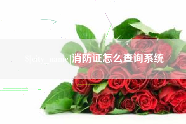 韩城消防证怎么查询系统