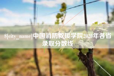 韩城中国消防救援学院2020年各省录取分数线