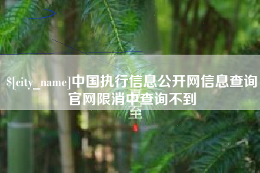 韩城中国执行信息公开网信息查询官网限消中查询不到