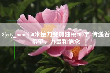 韩城50米接力赛加油稿200字-传递着希望、力量和信念