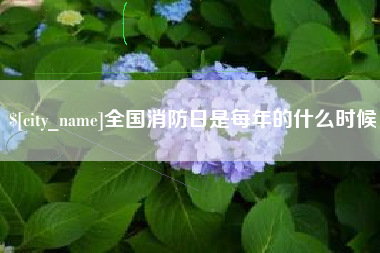 韩城全国消防日是每年的什么时候