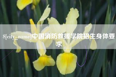 韩城中国消防救援学院招生身体要求