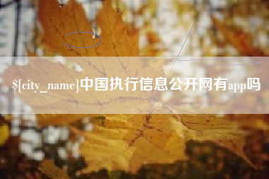 韩城中国执行信息公开网有app吗