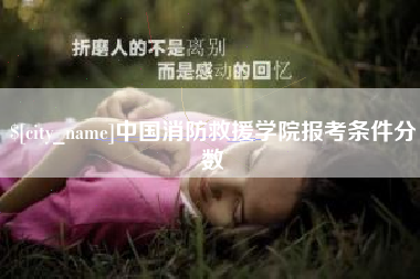 韩城中国消防救援学院报考条件分数