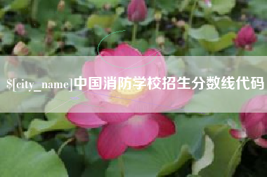 韩城中国消防学校招生分数线代码