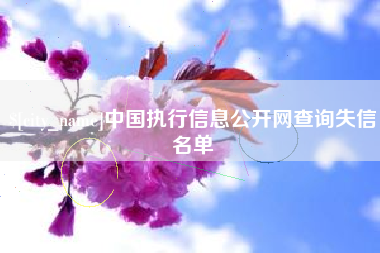 韩城中国执行信息公开网查询失信名单