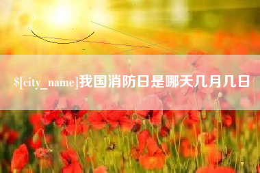 韩城我国消防日是哪天几月几日
