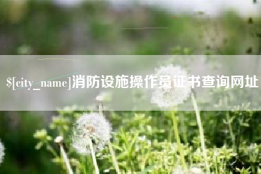 韩城消防设施操作员证书查询网址