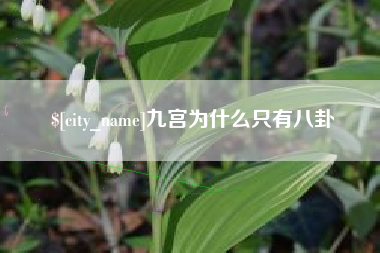 韩城九宫为什么只有八卦