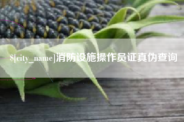 韩城消防设施操作员证真伪查询