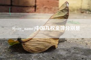 韩城中国九枚金牌分别是