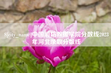 韩城中国消防救援学院分数线2023年河北录取分数线