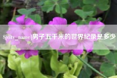 韩城男子五千米的世界纪录是多少