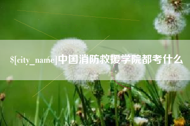 韩城中国消防救援学院都考什么
