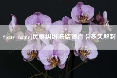 韩城民事纠纷冻结银行卡多久解封