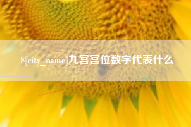 韩城九宫宫位数字代表什么