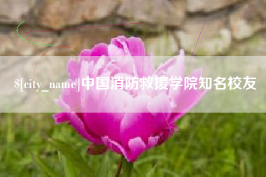 韩城中国消防救援学院知名校友