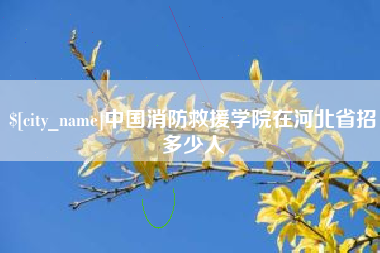 韩城中国消防救援学院在河北省招多少人