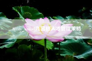 韩城九宫格人才管理策略