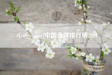 韩城中国金牌排行榜2024